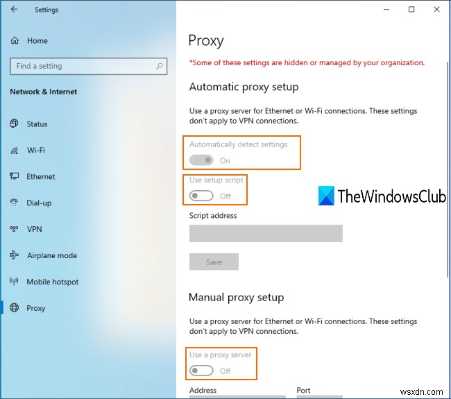 Cách tắt Proxy hoặc Ngăn thay đổi cài đặt Proxy trong Windows 11/10 