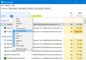 Cách hiển thị Dòng lệnh trong Trình quản lý Tác vụ của Windows 11/10 
