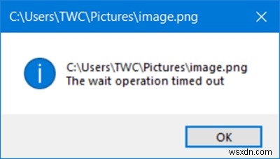 Thao tác chờ đã hết thời gian chờ khi mở Ảnh trong Windows 11/10 