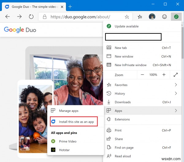 Cách cài đặt Google Duo trên Windows 11/10 