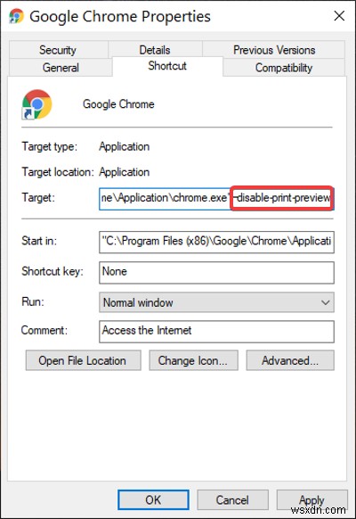 Cách bật hoặc tắt Hộp thoại In Hệ thống trong trình duyệt Chrome 