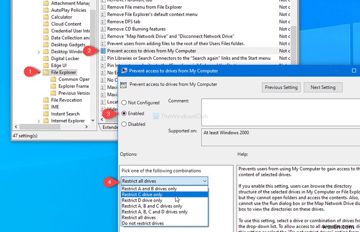 Cách ngăn người dùng truy cập Drive trong PC này trên Windows 11/10 