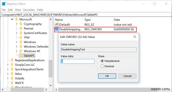 Cách bật hoặc tắt công cụ cắt hoặc màn hình in trong Windows 11/10 