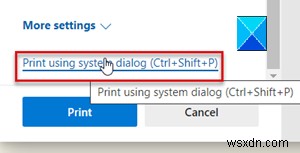 Cách in từ trình duyệt Microsoft Edge trong Windows 10 
