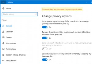 Một số cài đặt được quản lý bởi thông báo tổ chức của bạn trong Windows 11/10 