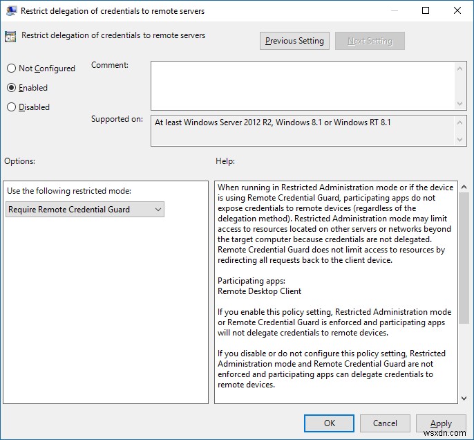 Remote Credential Guard bảo vệ thông tin đăng nhập Máy tính Từ xa trong Windows 10 