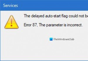 Không thể đặt cờ tự động bắt đầu bị trì hoãn - Lỗi dịch vụ Windows 