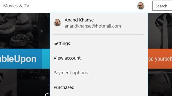 Thêm, chỉnh sửa phương thức thanh toán, xóa thẻ tín dụng trong Microsoft Store trong Windows 10 