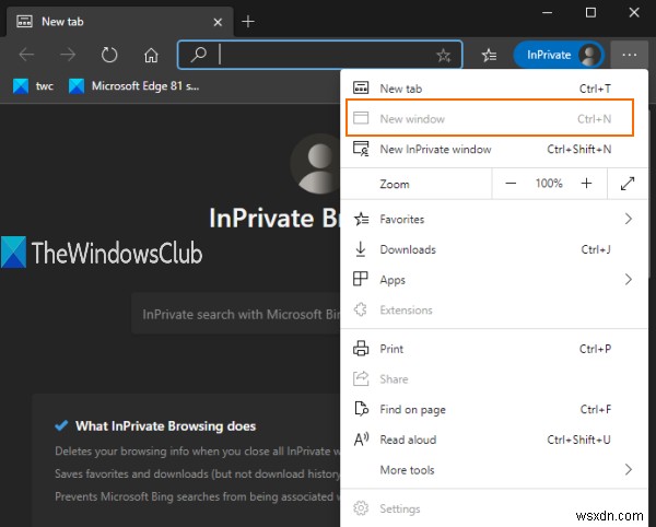 Cách đặt Microsoft Edge luôn khởi động ở chế độ InPrivate 