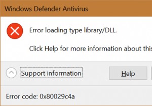 Bộ bảo vệ Windows Lỗi khi tải thư viện loại / DLL, 0x80029c4a 