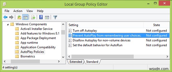 Cách ngăn AutoPlay ghi nhớ Lựa chọn của người dùng trong Windows 11/10 