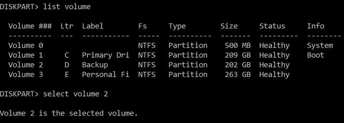 Cách hiển thị hoặc ẩn phân vùng ổ cứng của bạn bằng Command Prompt 