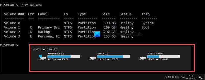 Cách hiển thị hoặc ẩn phân vùng ổ cứng của bạn bằng Command Prompt 