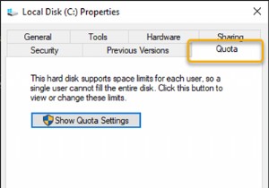 Cách thêm hoặc xóa tab Hạn ngạch trong Thuộc tính Drive trong Windows 10 