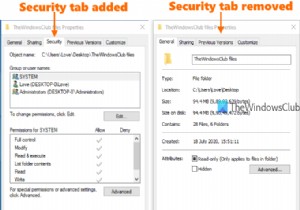 Làm cách nào để thêm hoặc xóa tab Bảo mật khỏi File Explorer trong Windows 10? 