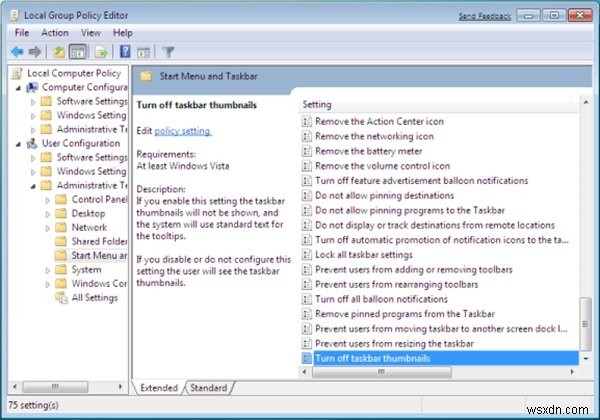 Cách bật hoặc tắt Xem trước Hình thu nhỏ của Thanh tác vụ trong Windows 11/10 