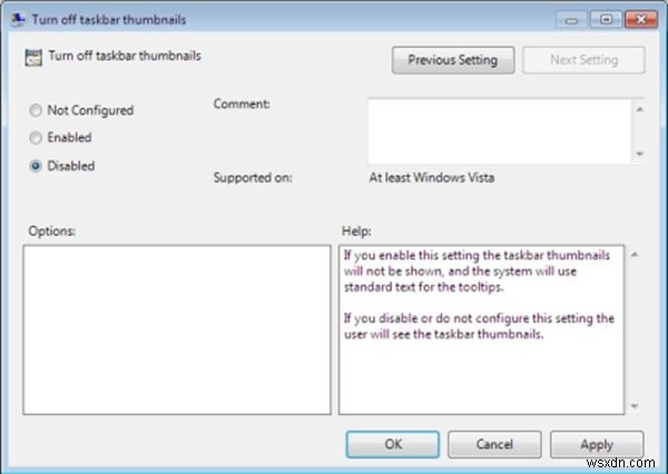 Cách bật hoặc tắt Xem trước Hình thu nhỏ của Thanh tác vụ trong Windows 11/10 