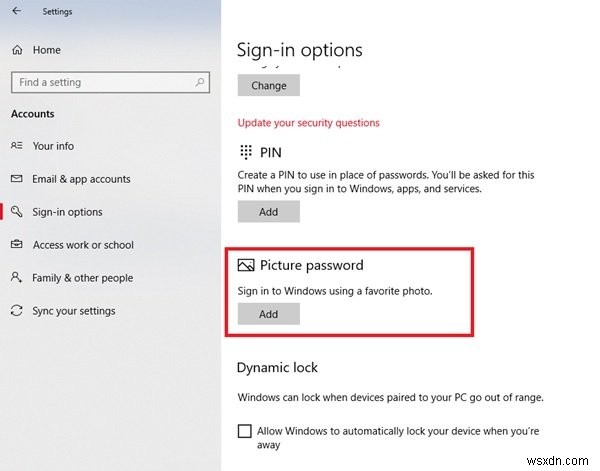Cách thiết lập Mật khẩu Hình ảnh trong Windows 10 