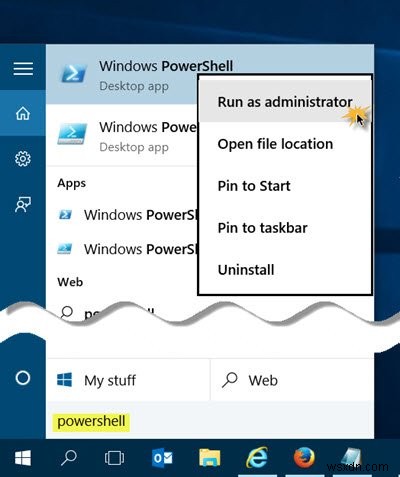 Cách mở lời nhắc PowerShell nâng cao trong Windows 11/10 