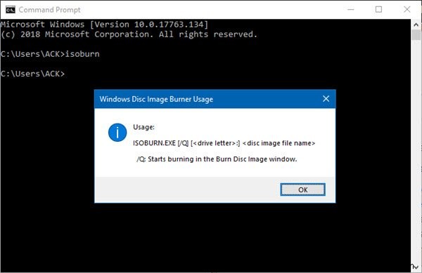 Cách ghi tệp ISO bằng Command Prompt trong Windows 10 