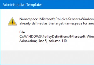Không gian tên đã được xác định lỗi khi mở Group Policy Editor trong Windows 11/10 