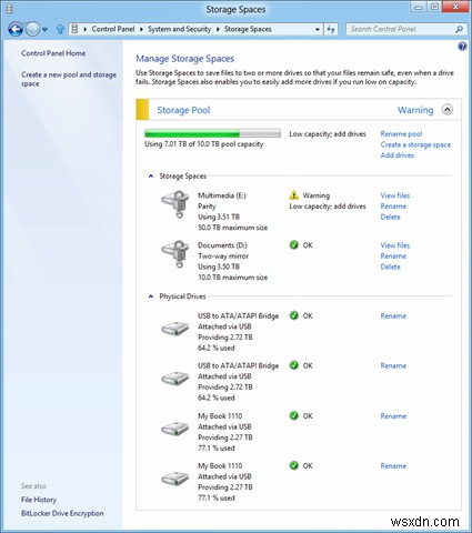Cách sử dụng Storage Spaces trong Windows 11/10 