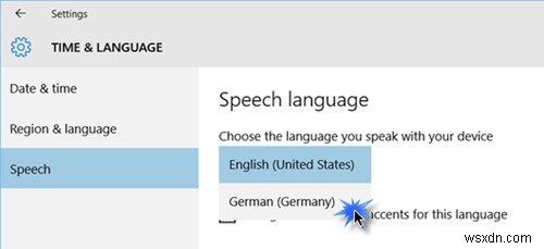Thay đổi ngôn ngữ của Cortana trên Windows 11/10 