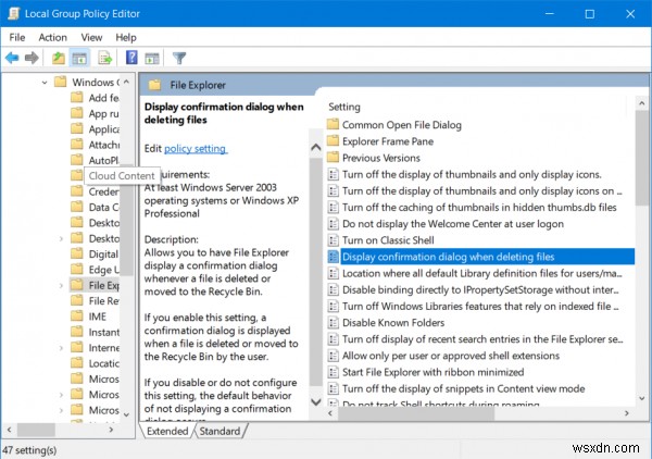 Bật hoặc tắt hộp xác nhận xóa cho thùng rác trong Windows 11/10 