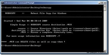 Robocopy trong Windows 11/10 &Microsoft Robocopy GUI 