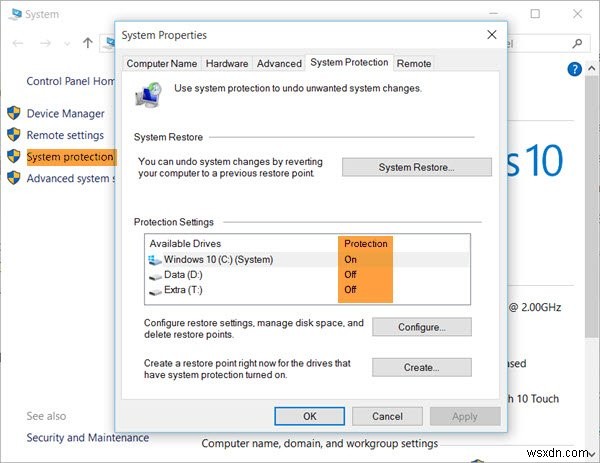 Khôi phục Hệ thống bị tắt hoặc chuyển sang màu xám? Bật Khôi phục Hệ thống trong Windows 11/10 