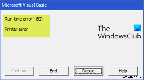Sửa lỗi Runtime Error 482 - Lỗi in trong Windows 10 