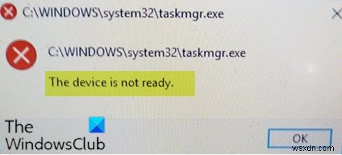 Thiết bị không sẵn sàng khi chạy các tệp .exe trên Windows 10 