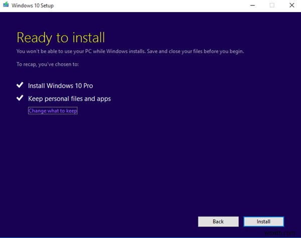 Sửa lỗi Windows 11/10 bị kẹt ở Sẵn sàng cài đặt 
