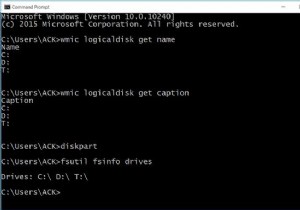 Liệt kê các ổ cứng bằng Command Prompt &PowerShell trong Windows 11/10 