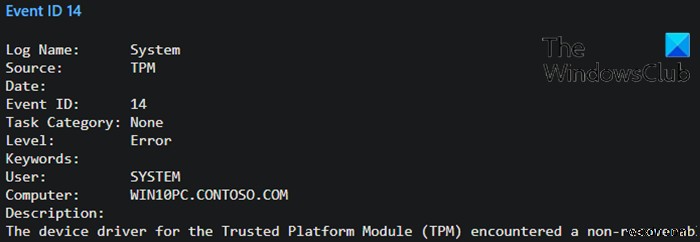 Khắc phục sự kiện ID 14 và 17 - Lỗi lệnh TPM trên Windows 10 