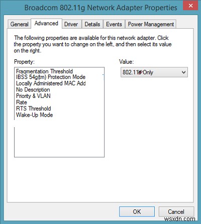 Cách bật Kết nối không dây Chế độ 802.11n cho Windows 11/10 