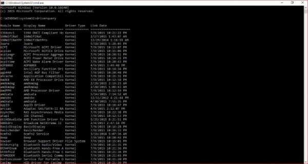 Cách lấy danh sách tất cả Trình điều khiển thiết bị bằng Command Prompt 