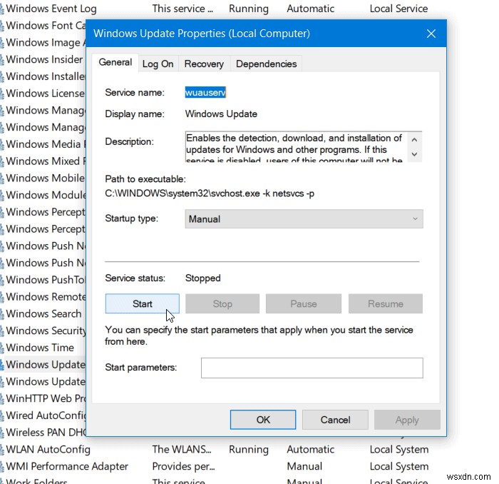 Sửa lỗi Windows Update 0xc0020036 trên Windows 10 