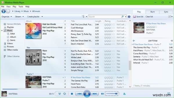 Windows Media Player không phát Danh sách phát nhạc 