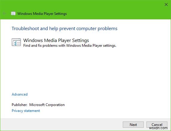 Windows Media Player không phát Danh sách phát nhạc 