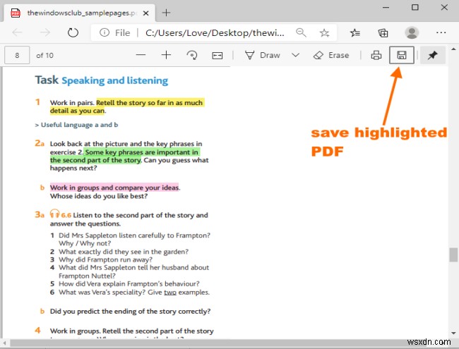 Cách tô sáng văn bản trong tài liệu PDF trong trình duyệt Microsoft Edge 