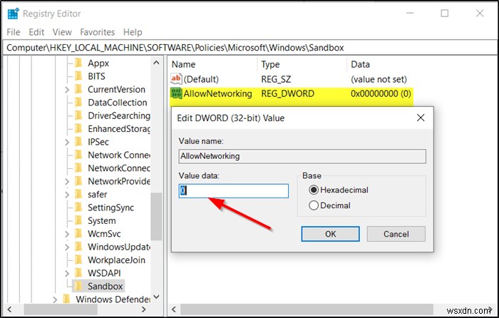 Cách tắt Kết nối mạng trong Windows Sandbox trong Windows 10 