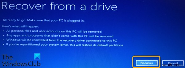 Cách sử dụng Recovery Drive để khôi phục máy tính Windows 11/10 
