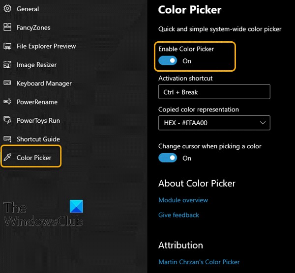 Cách sử dụng mô-đun Bộ chọn màu trong Windows PowerToys 