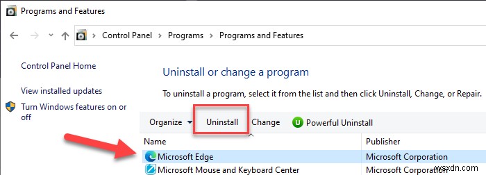 Cách gỡ cài đặt Trình duyệt Microsoft Edge Chromium trong Windows 10 