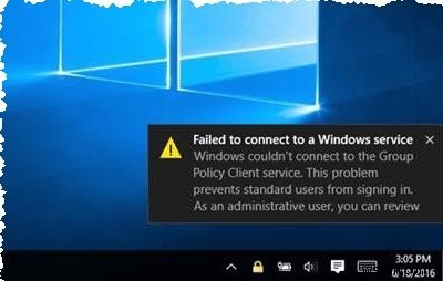 Không kết nối được với thông báo lỗi dịch vụ Windows trong Windows 11/10 
