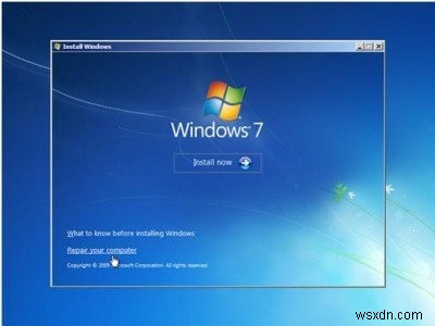 Windows không khởi động sau khi nén Ổ đĩa hệ thống 