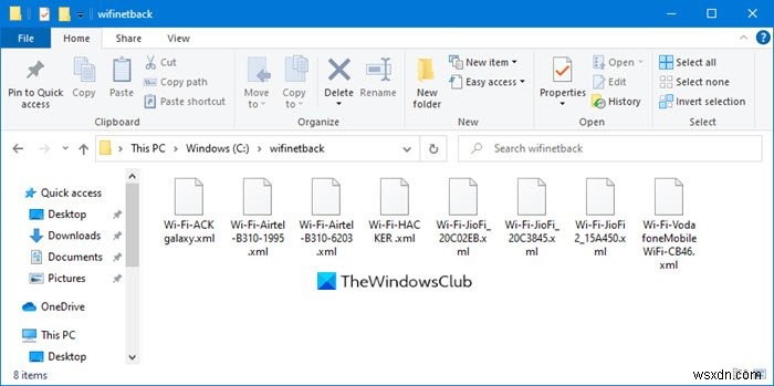 Sao lưu và khôi phục cấu hình mạng không dây hoặc WiFi trong Windows 10 