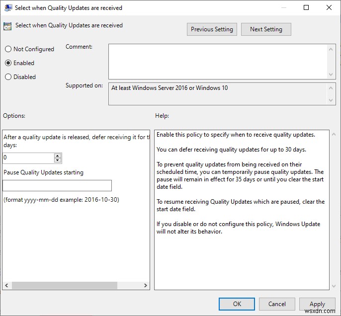 Tùy chọn Trì hoãn Cập nhật bị loại bỏ trong Windows 10 v2004; Sử dụng Chính sách Nhóm để thay thế! 
