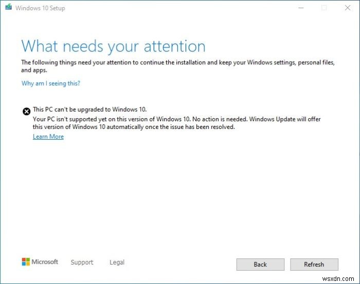 Không thể nâng cấp PC này lên Windows 10 do các vấn đề về Không gian lưu trữ chẵn lẻ 